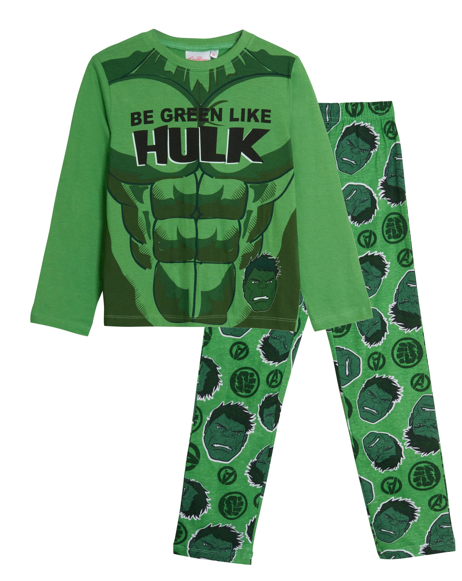 Incredible Hulk Pyjamas Kids Dress Up Pjs Boys Novelty Avengers Nightwear Set