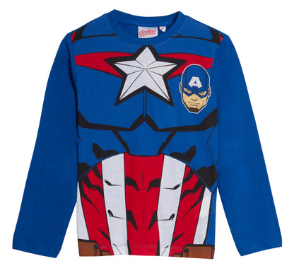 Captain America Pyjamas Kids Dress Up Pjs Boys Novelty Avengers Nightwear Gift
