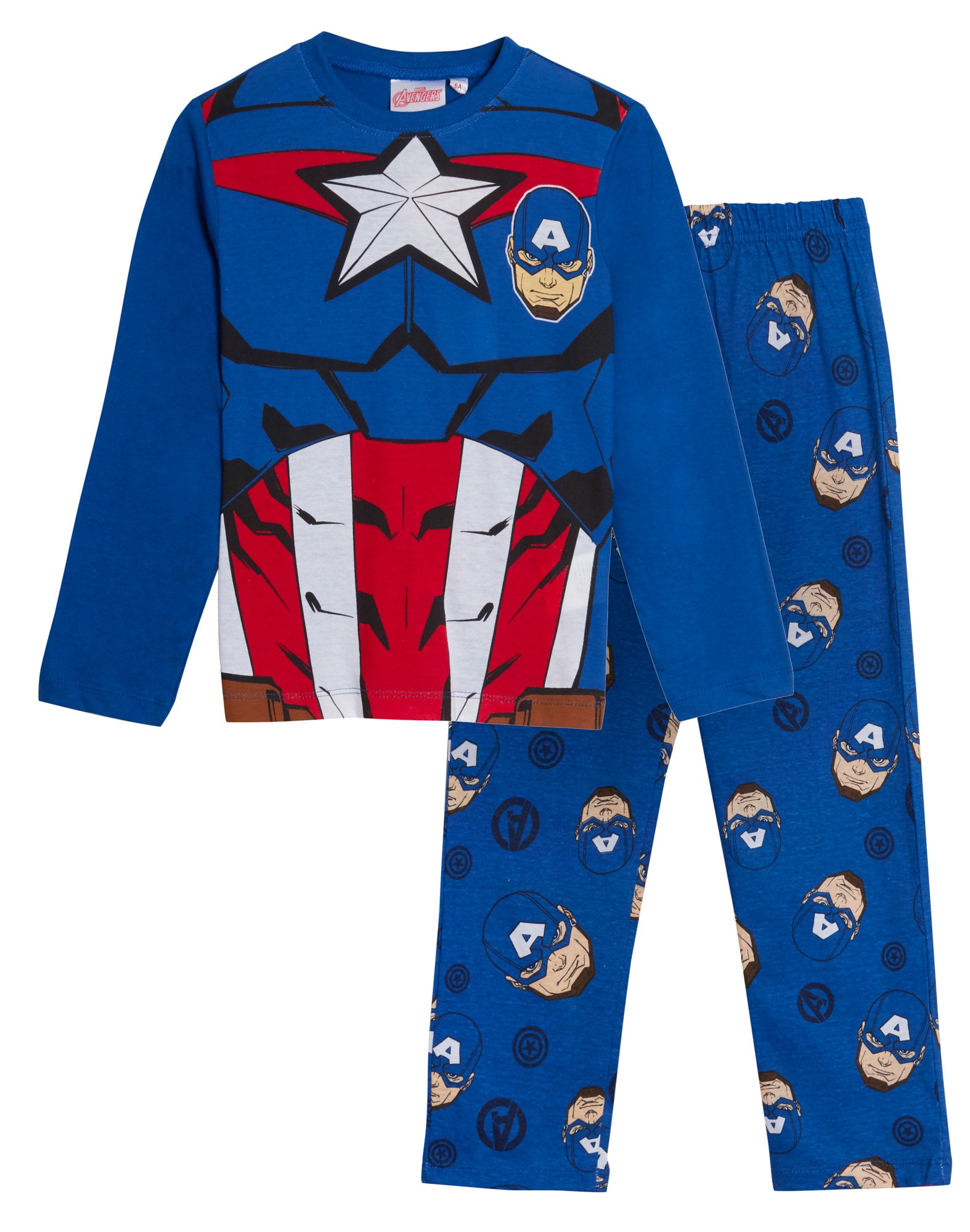 Captain America Pyjamas Kids Dress Up Pjs Boys Novelty Avengers Nightwear Gift