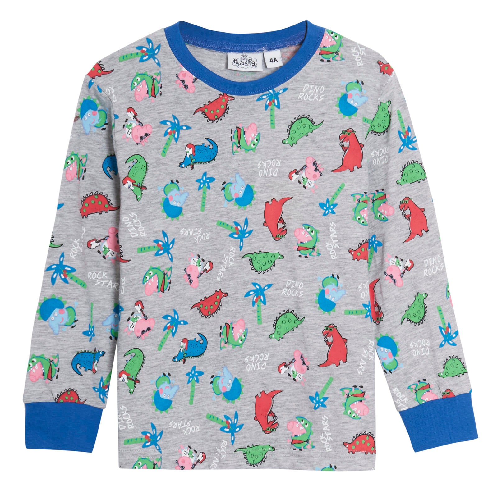 George Pig Pyjamas for Boys Dinosaur Pjs Dino Full Cuffed Length Nightwear Set