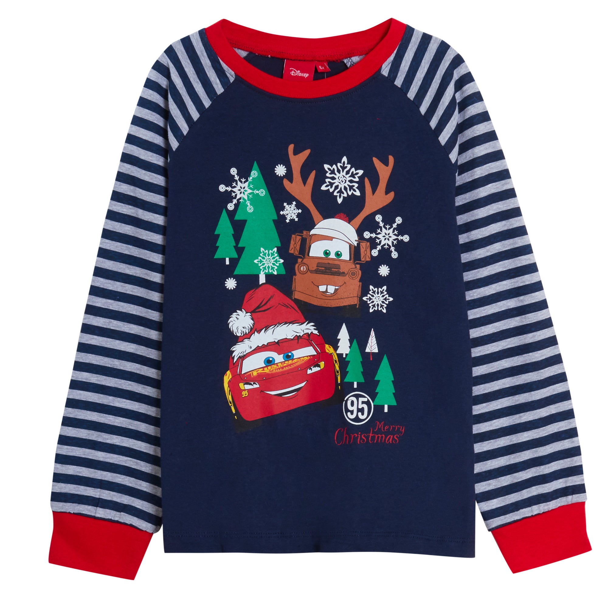 Disney Cars Christmas Pyjamas Boys Lightning McQueen Full Length Xmas Pjs Set