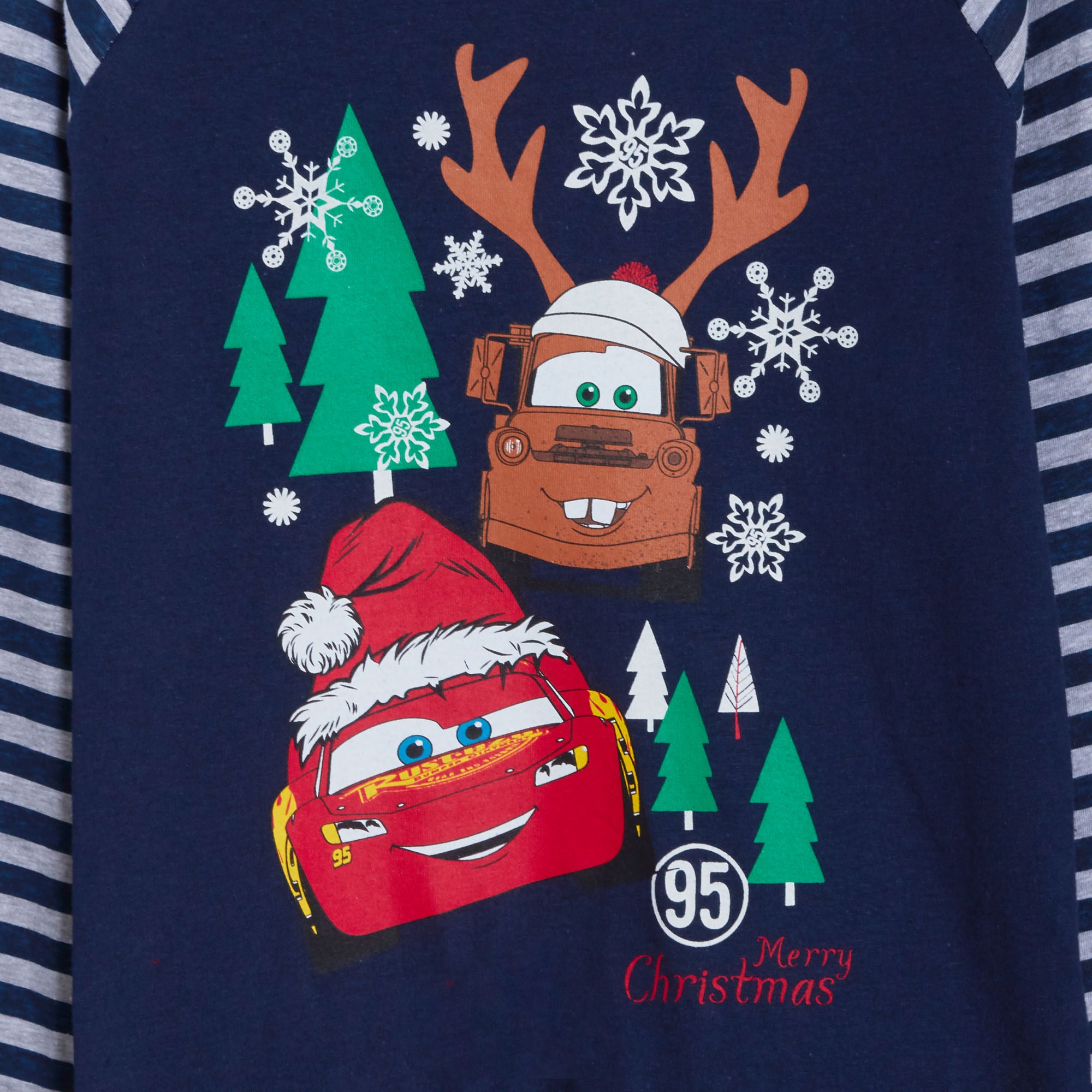 Disney Cars Christmas Pyjamas Boys Lightning McQueen Full Length Xmas Pjs Set