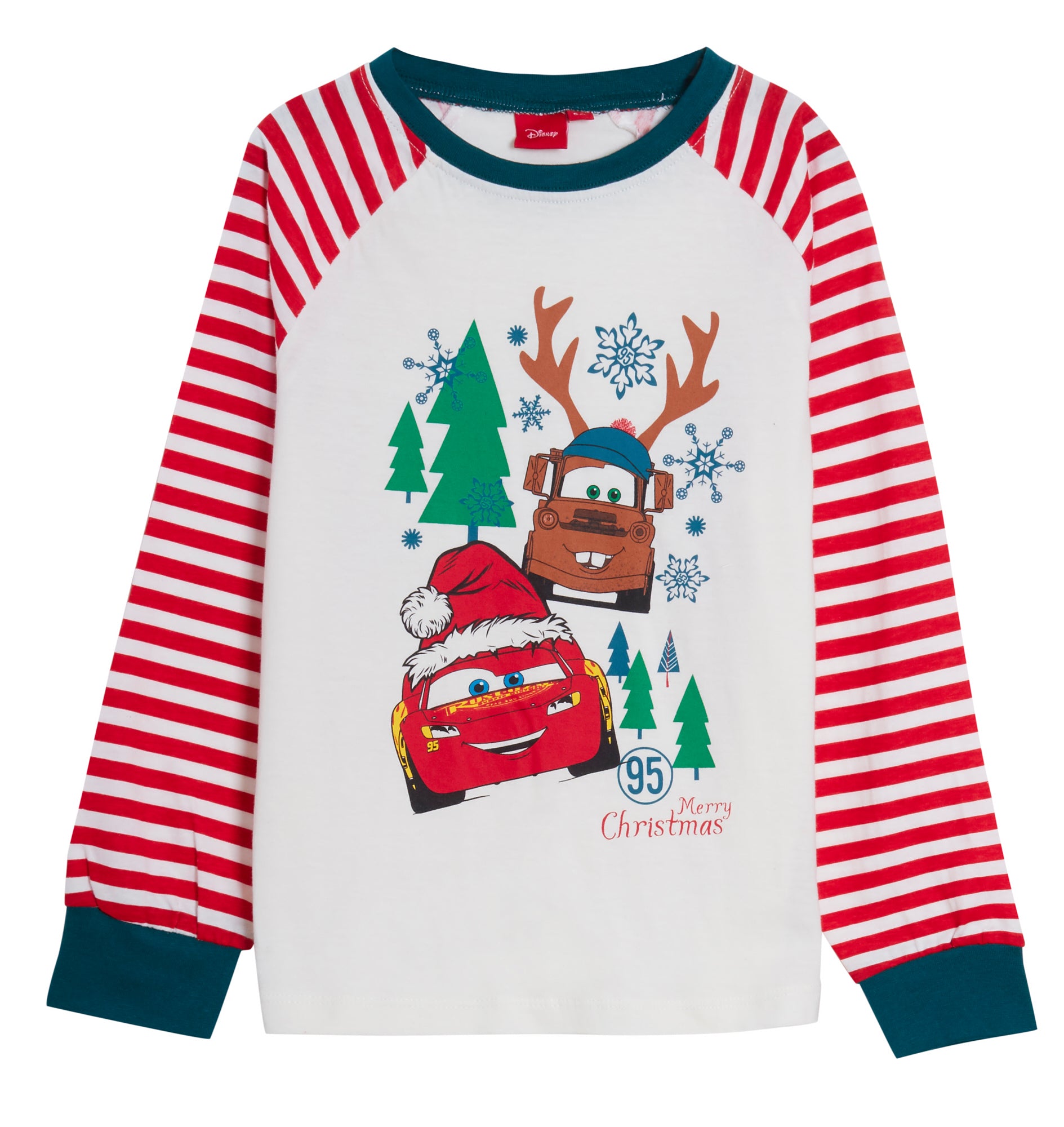 Disney Cars Christmas Pyjamas Boys Lightning McQueen Full Length Xmas Pjs Set