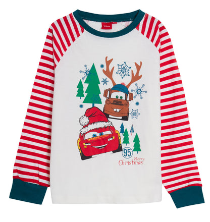 Disney Cars Christmas Pyjamas Boys Lightning McQueen Full Length Xmas Pjs Set