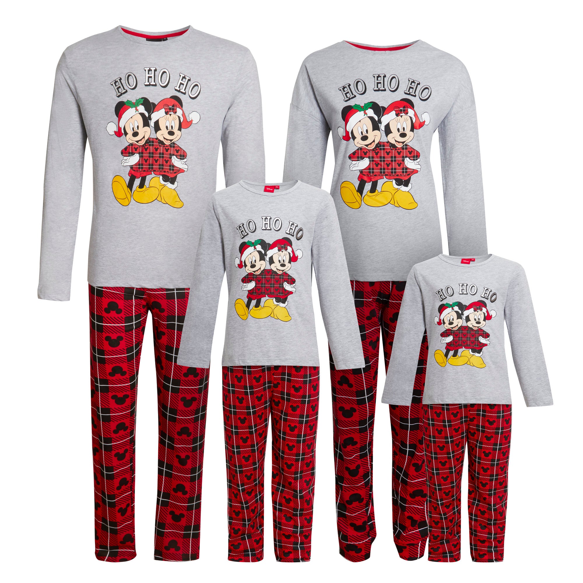 Mickey Mouse Matching Family Christmas Pyjamas Disney Adults Kids Xmas Pjs Set