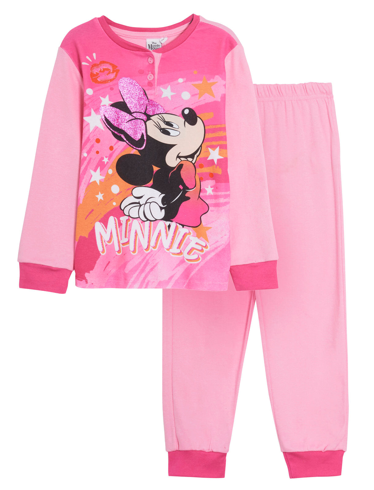 Minnie Mouse Pyjamas Girls Luxury Glitter Pjs Gift Boxed Disney Nightwear Set
