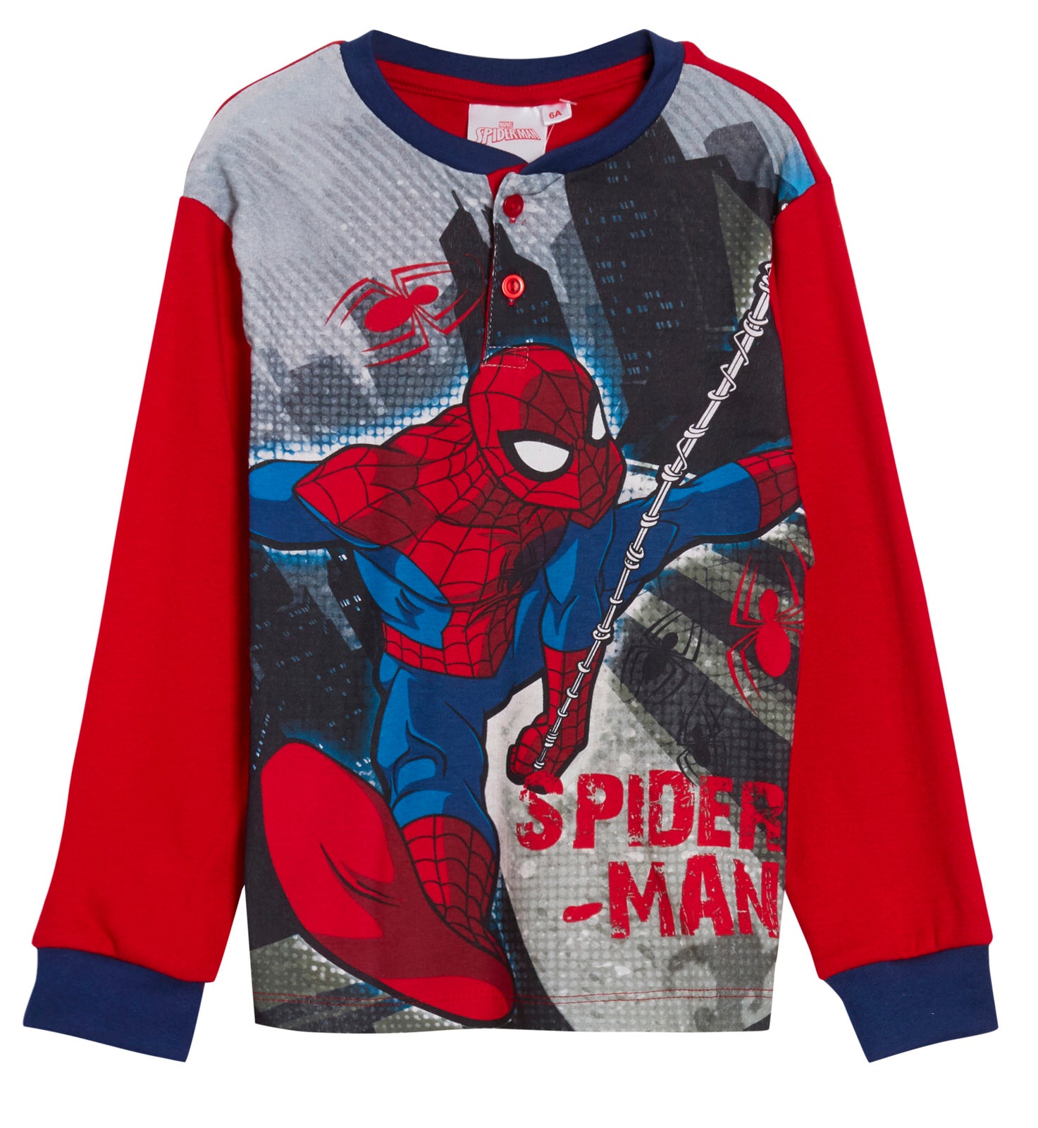Spiderman Pyjamas Boys Luxury Full Length Pjs Gift Boxed Marvel Nightwear Set