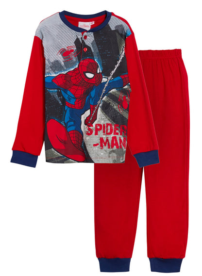 Spiderman Pyjamas Boys Luxury Full Length Pjs Gift Boxed Marvel Nightwear Set