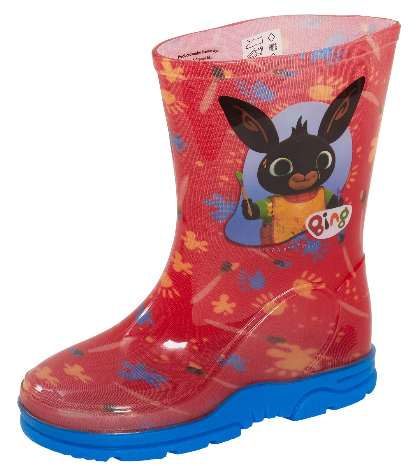 Bing Bunny Boys Wellington Boots Kids Characters Rain Snow Shoes Nursery Wellies