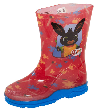 Bing Bunny Boys Wellington Boots Kids Characters Rain Snow Shoes Nursery Wellies