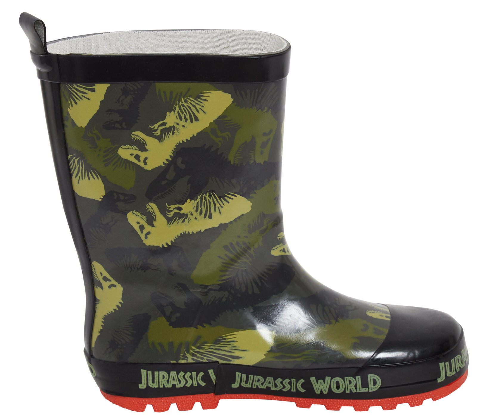 Boys Jurassic World Rubber Wellington Boots Kids Dinosaur Wellies Rain Shoes