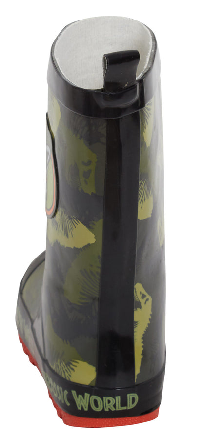 Boys Jurassic World Rubber Wellington Boots Kids Dinosaur Wellies Rain Shoes