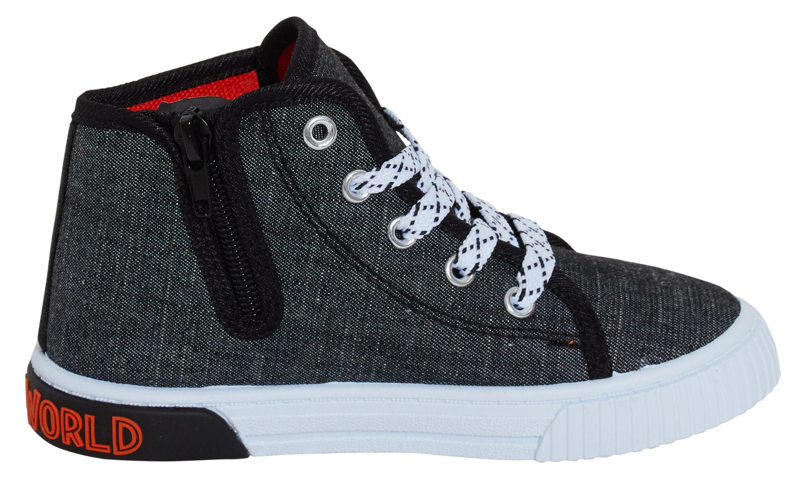 Jurassic World Canvas Shoes Hi Tops Trainers Dinosaur Ankle Boots Zipped Pumps