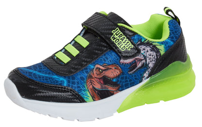Boys Jurassic World Light Up Trainers Kids Dinosaur Flashing Lights Sports Shoes