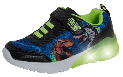 Boys Jurassic World Light Up Trainers Kids Dinosaur Flashing Lights Sports Shoes