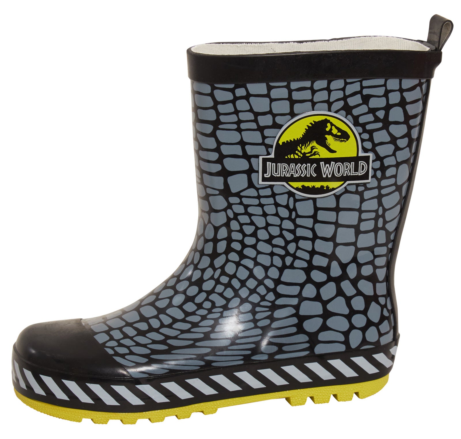 Boys Jurassic World Rubber Wellington Boots Kids Dinosaur Rain Wellies Wellys