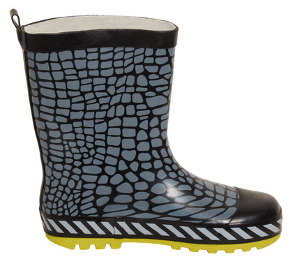 Boys Jurassic World Rubber Wellington Boots Kids Dinosaur Rain Wellies Wellys