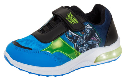 Boys Jurassic World Light Up Trainers Kids Dinosaur Flashing Lights Sports Shoes