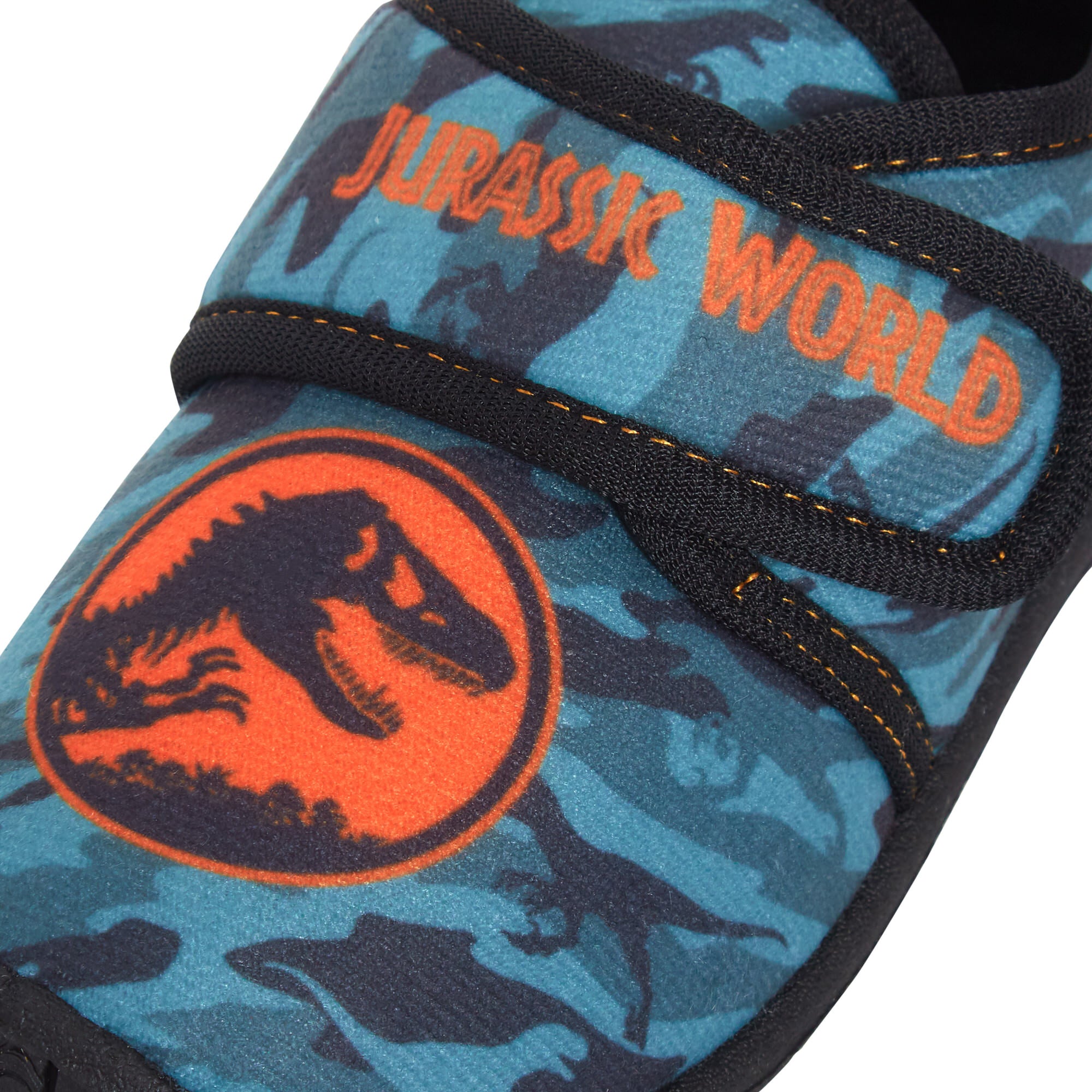 Jurassic World Boys Slippers Kids Dinosaur Slip On Mules Indoor House Dino Shoes