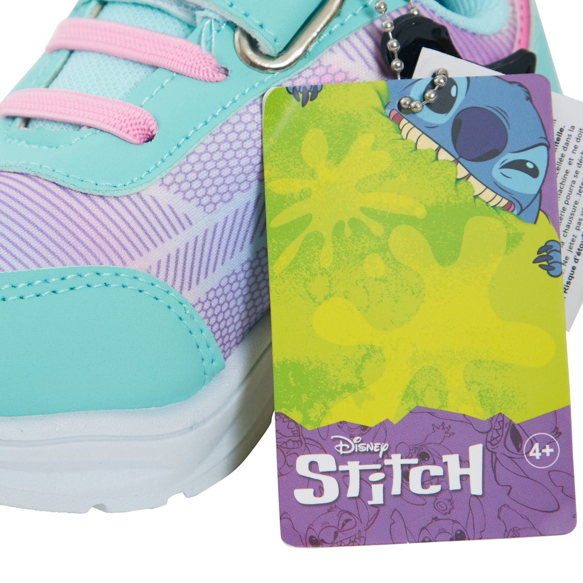 Girls Disney Stitch Light Up Trainers Kids Stitch Easy Touch Fasten Sports Shoes