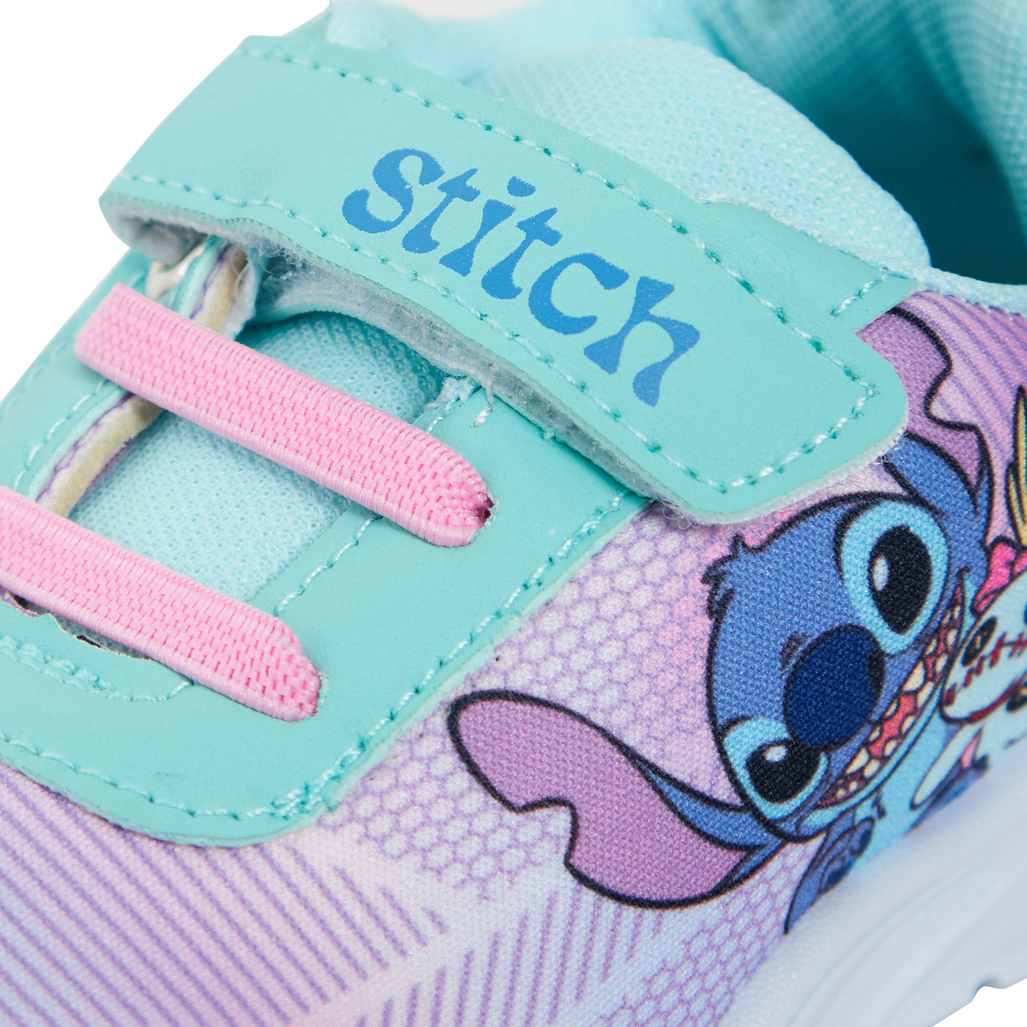 Girls Disney Stitch Light Up Trainers Kids Stitch Easy Touch Fasten Sports Shoes