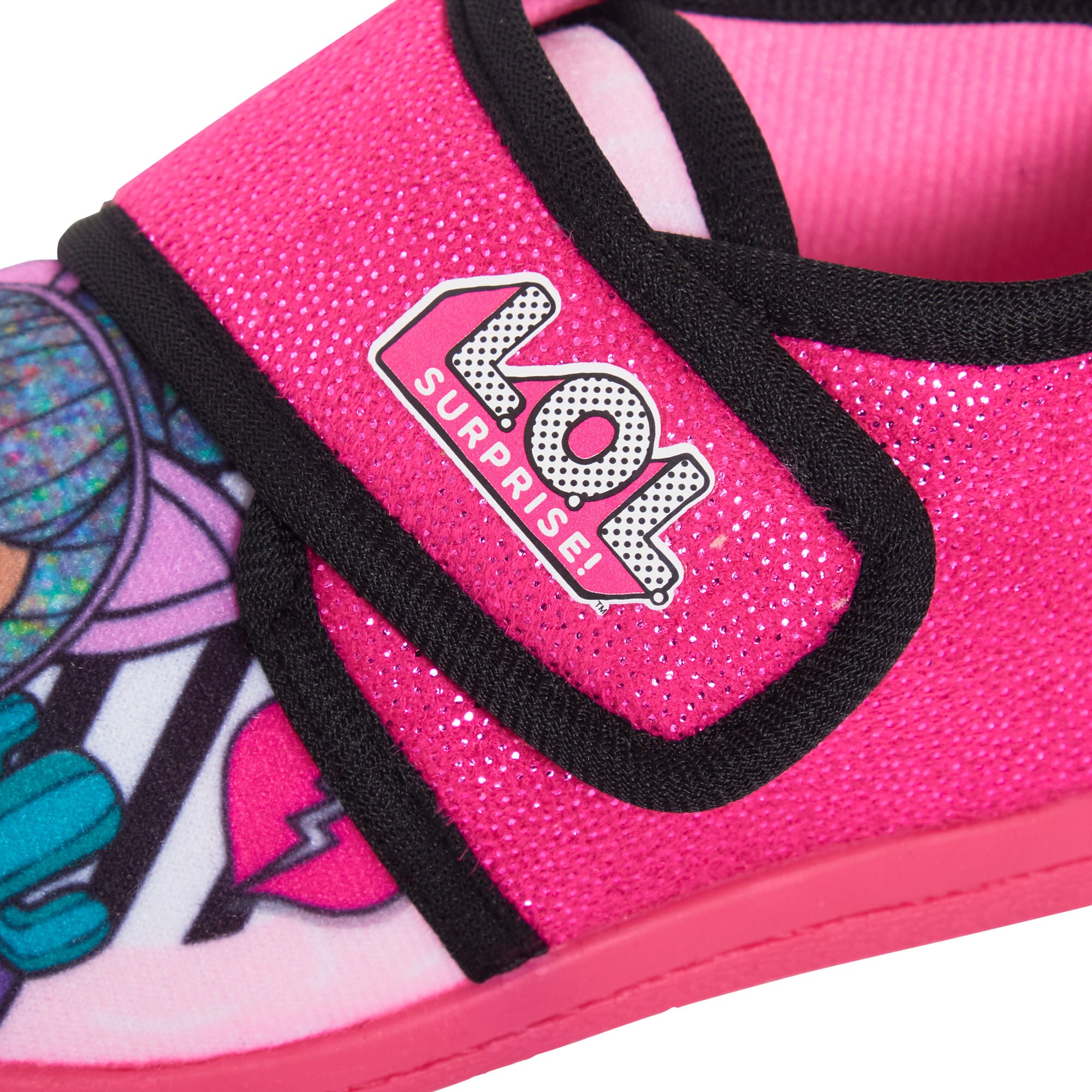 LOL Surprise Dolls Slippers Girls Easy Fasten Indoor House Pink Shoes Infants