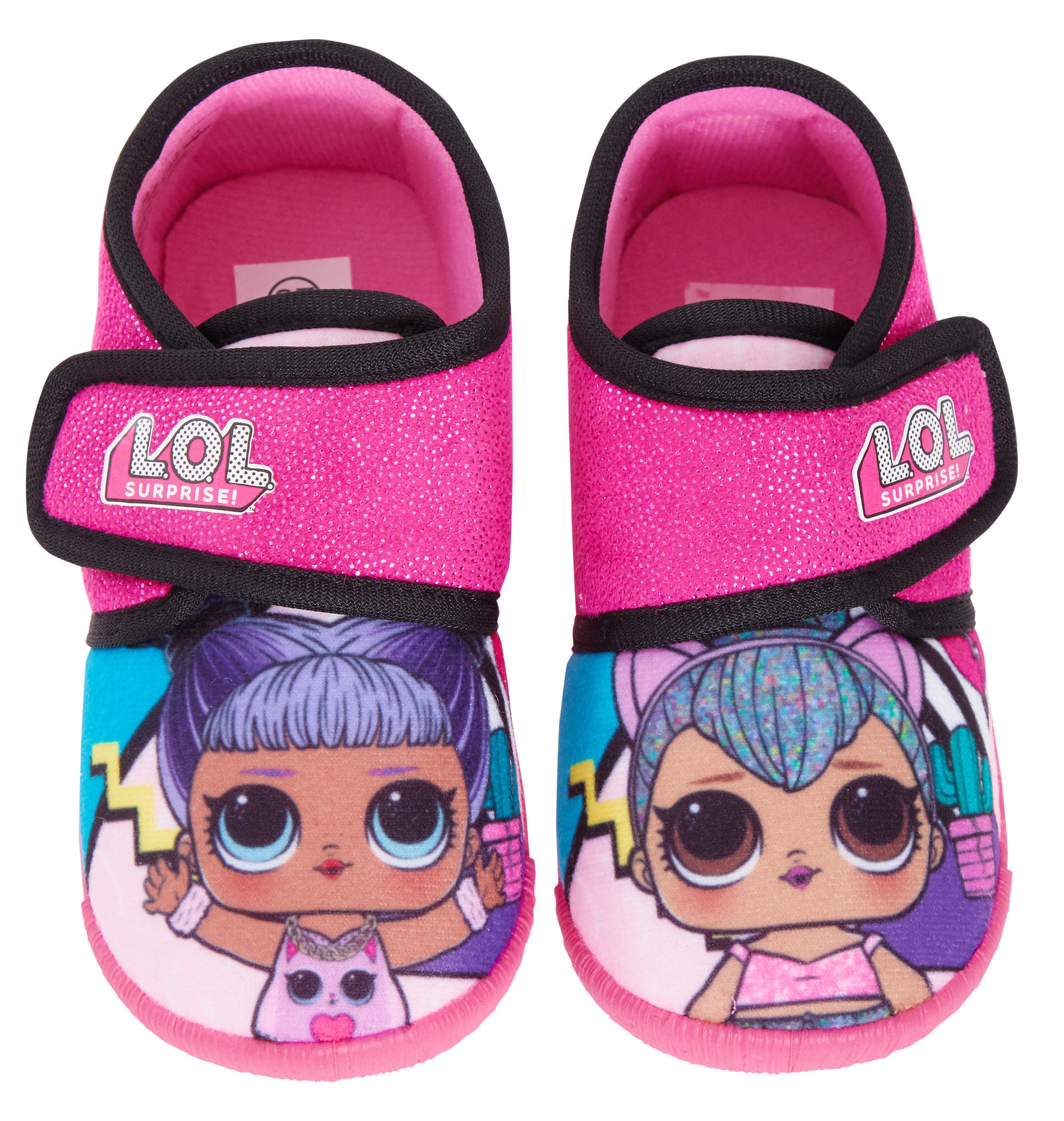 LOL Surprise Dolls Slippers Girls Easy Fasten Indoor House Pink Shoes Infants