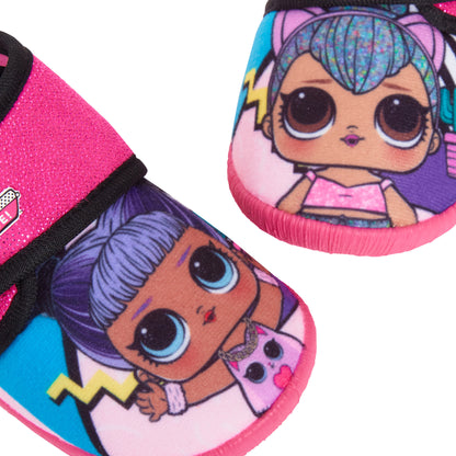 LOL Surprise Dolls Slippers Girls Easy Fasten Indoor House Pink Shoes Infants