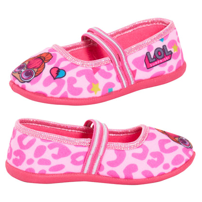 Girls LOL Surprise Dolls Slippers Easy Fasten Indoor House Pink Shoes Infants