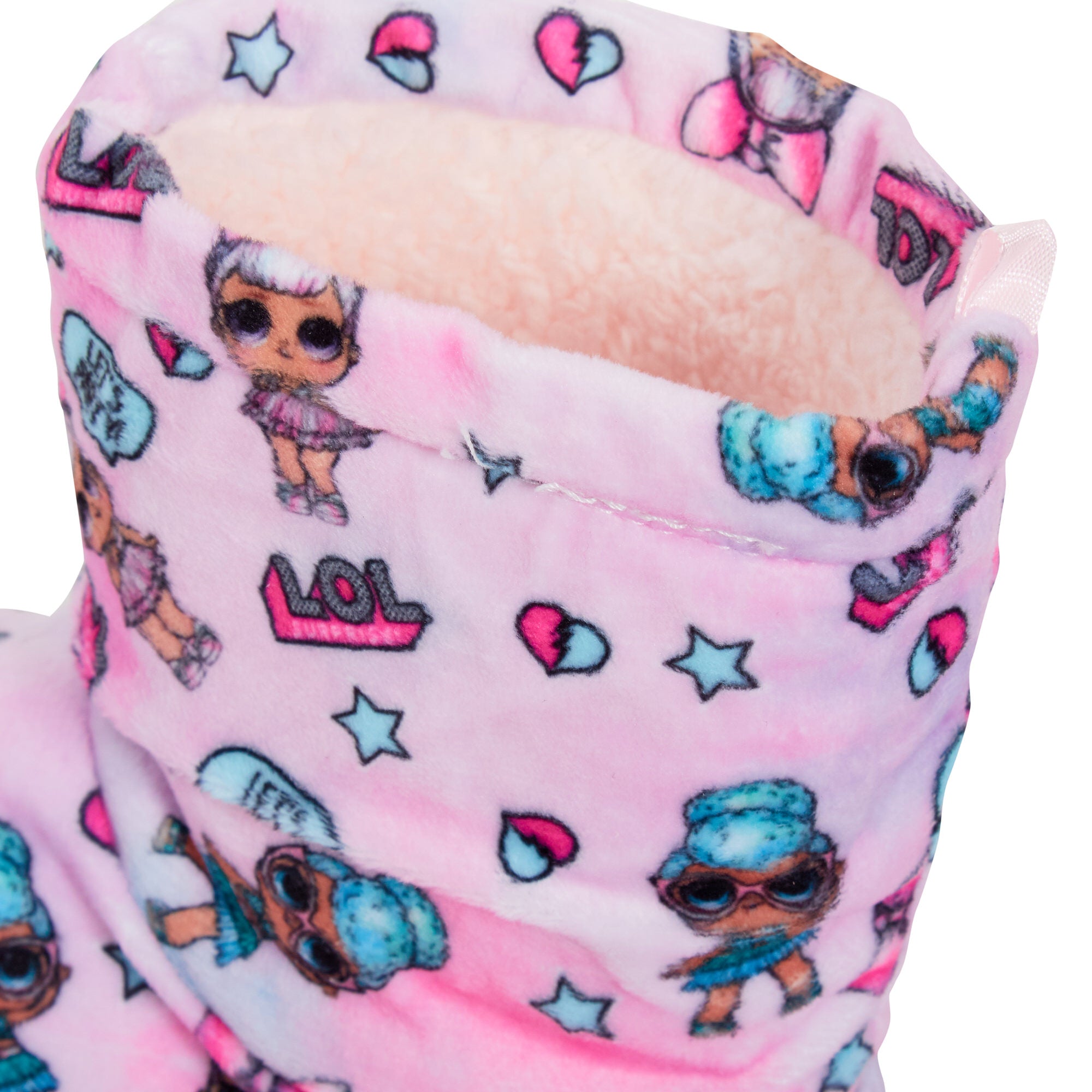 Girls LOL Surprise Dolls Slipper Boots Faux Fur Lined Warm Booties House Shoes