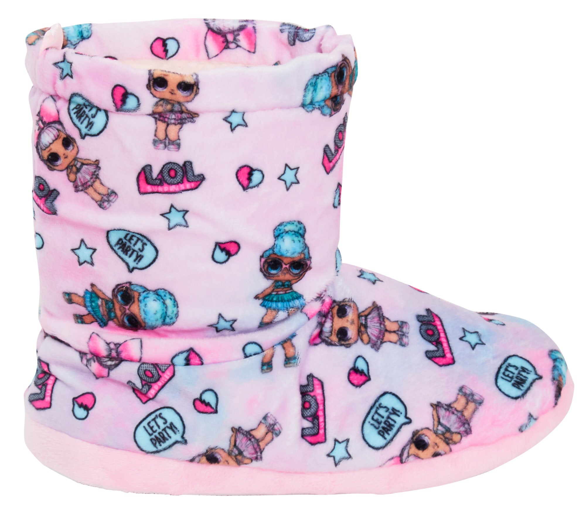 Girls LOL Surprise Dolls Slipper Boots Faux Fur Lined Warm Booties House Shoes
