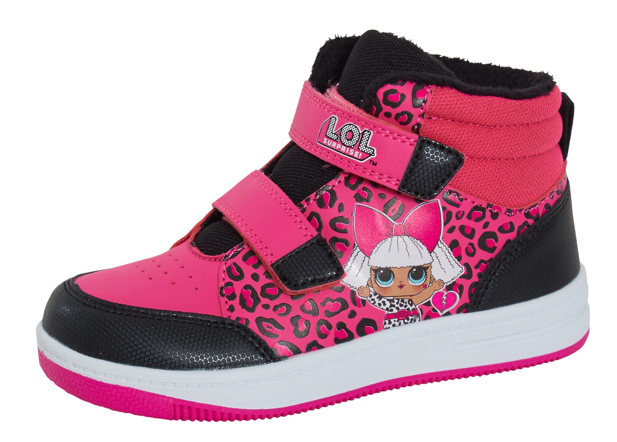 Girls L.O.L Surprise! Dolls Hi Top Trainers Kids Easy Touch Fasten Sports Shoes