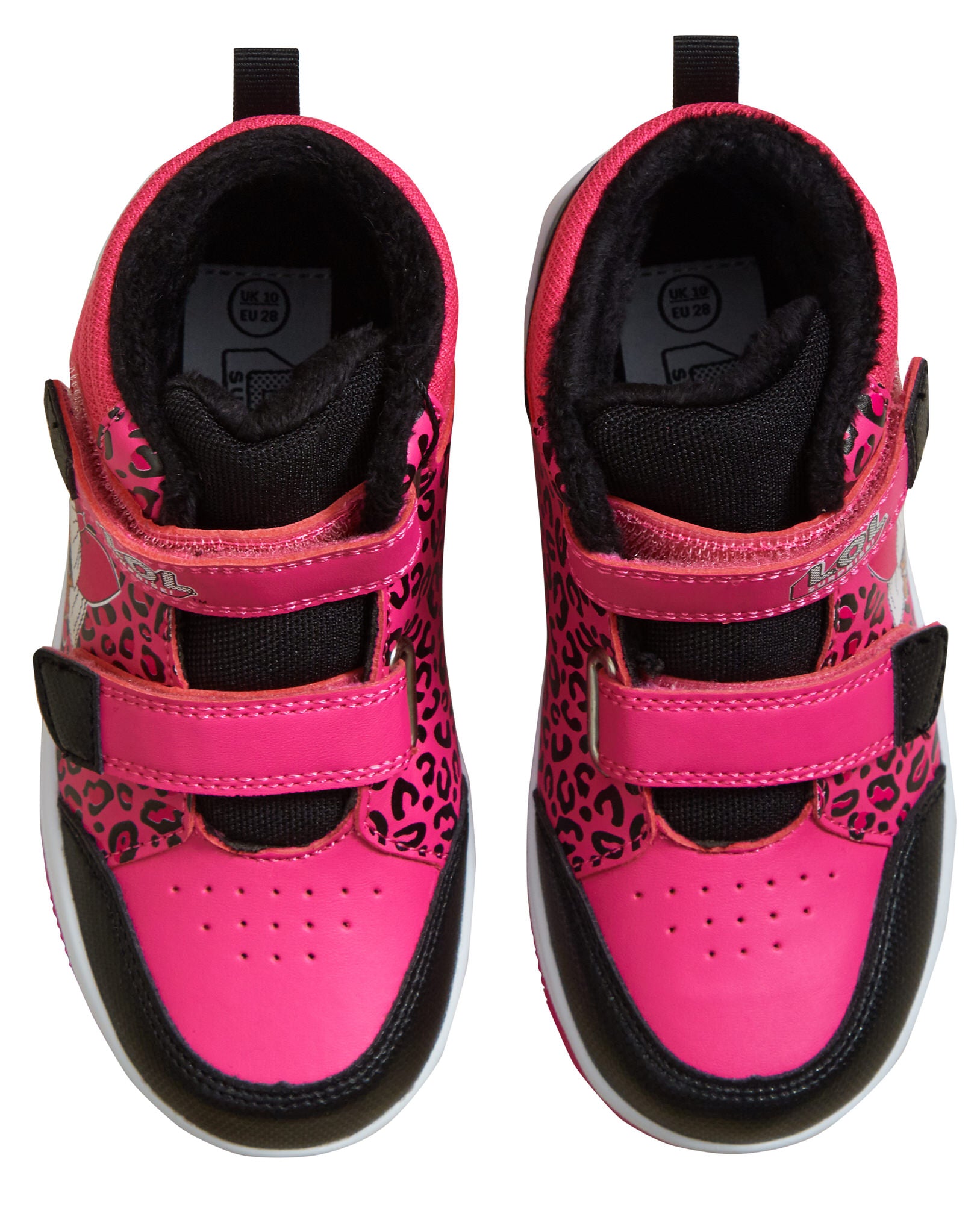 Girls L.O.L Surprise! Dolls Hi Top Trainers Kids Easy Touch Fasten Sports Shoes