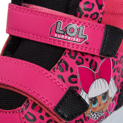 Girls L.O.L Surprise! Dolls Hi Top Trainers Kids Easy Touch Fasten Sports Shoes