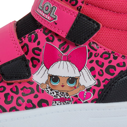 Girls L.O.L Surprise! Dolls Hi Top Trainers Kids Easy Touch Fasten Sports Shoes