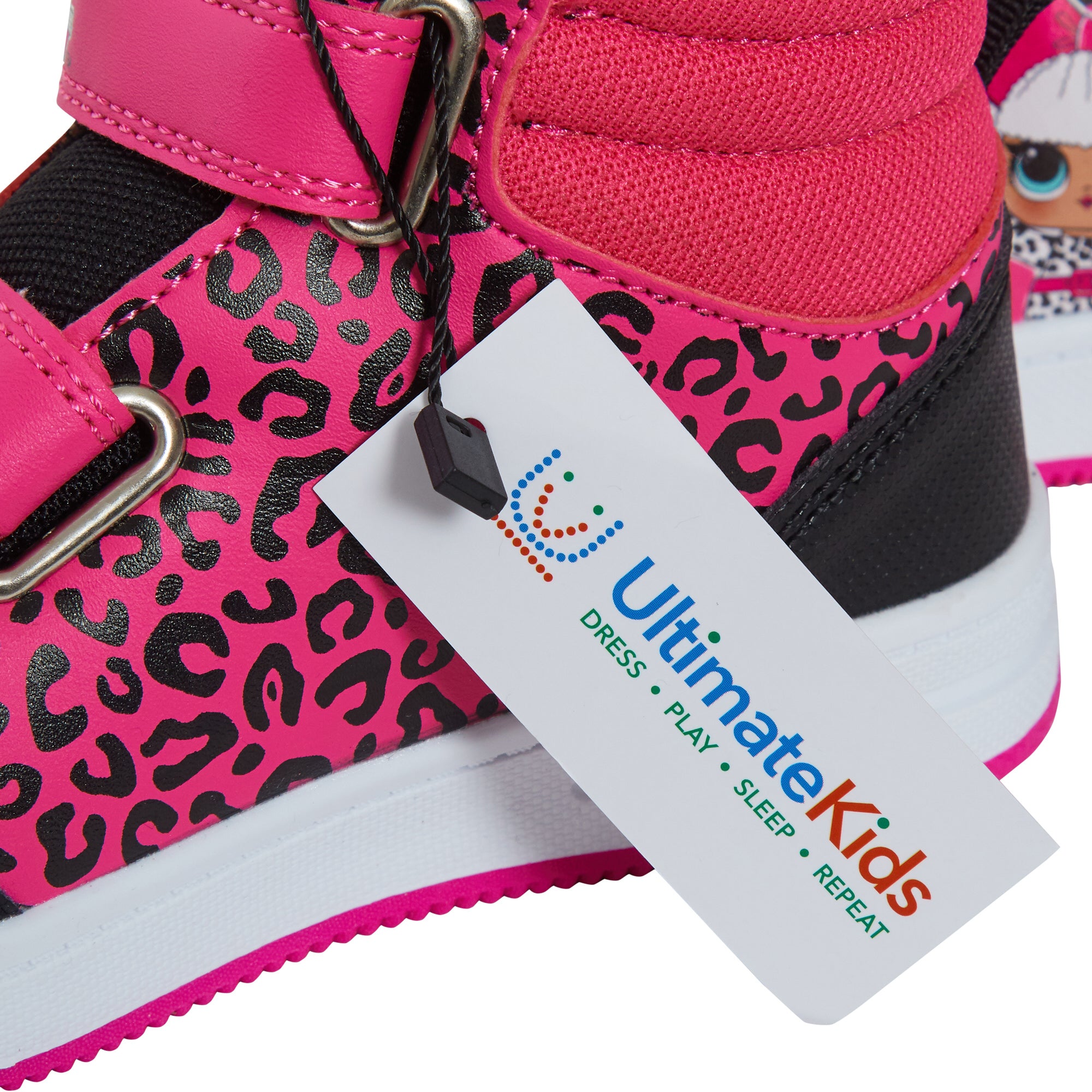 Girls L.O.L Surprise! Dolls Hi Top Trainers Kids Easy Touch Fasten Sports Shoes