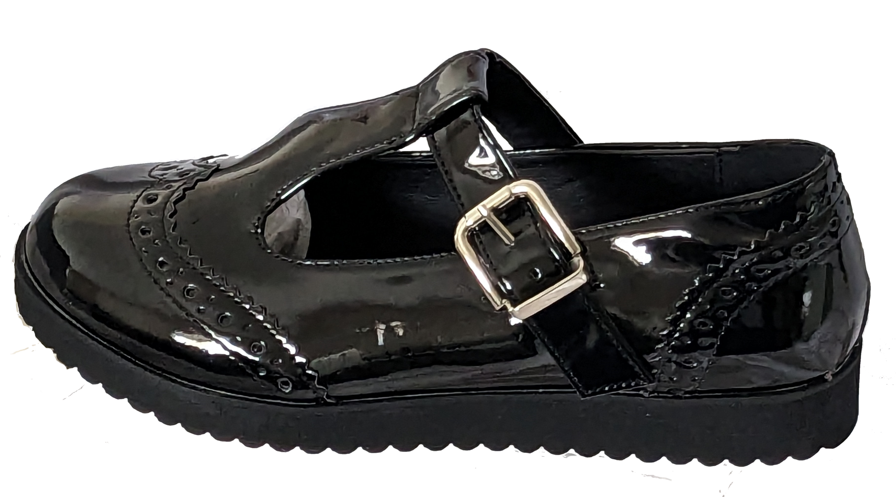 Womens Patent Dolly Shoes 3D Bow Loafers T Bar Chunky Platform Girls School Shoes