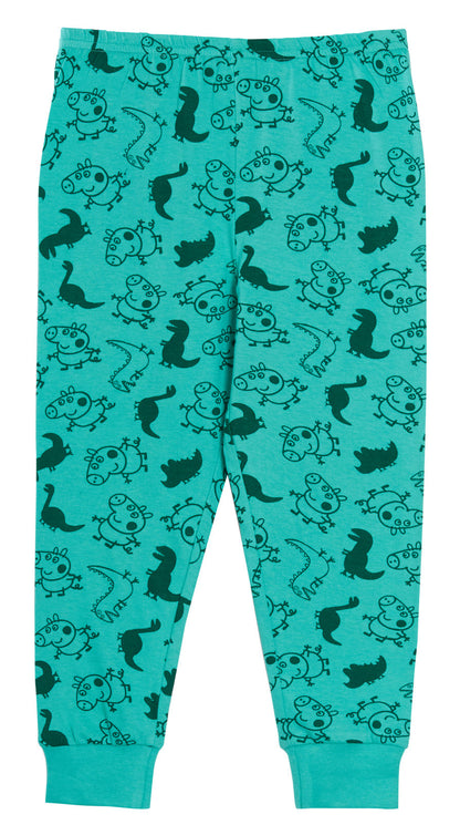 Boys Peppa Pig George Pig Pyjamas Kids Luxury Dino 3D spikes Full Length Pjs Set