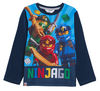 Boys Lego Ninjago Pyjamas For Kids Full Length Pjs Set T-Shirt + Loungepants Set