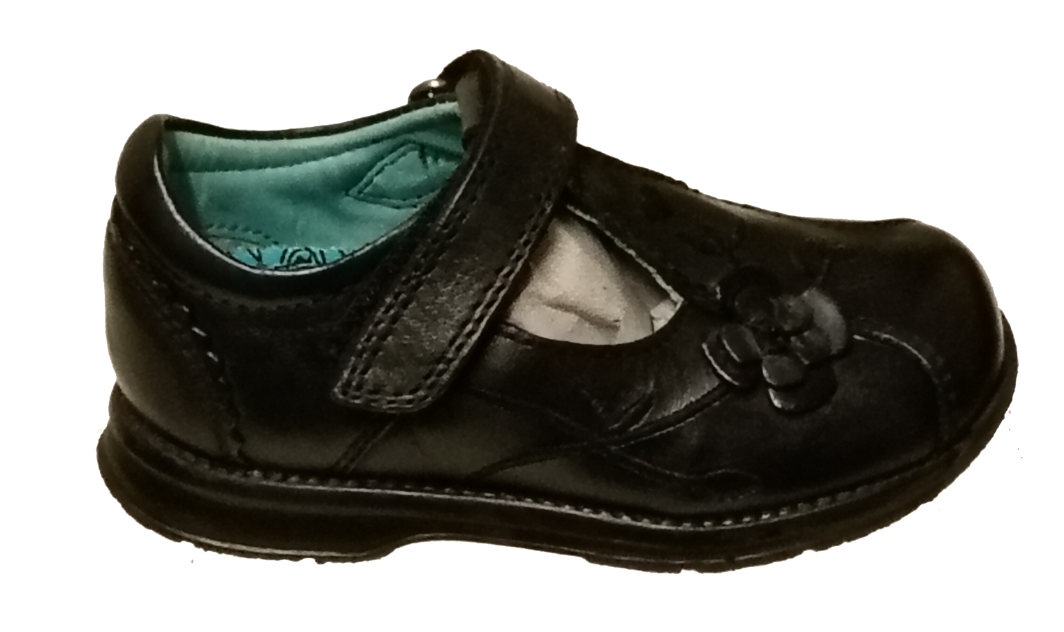Girls Bluey School Shoes Bingo Easy Fasten Mary Jane Black Patent Party Shoes