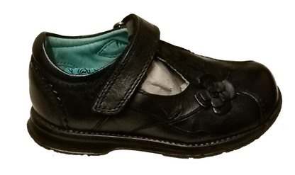 Girls Bluey School Shoes Bingo Easy Fasten Mary Jane Black Patent Party Shoes