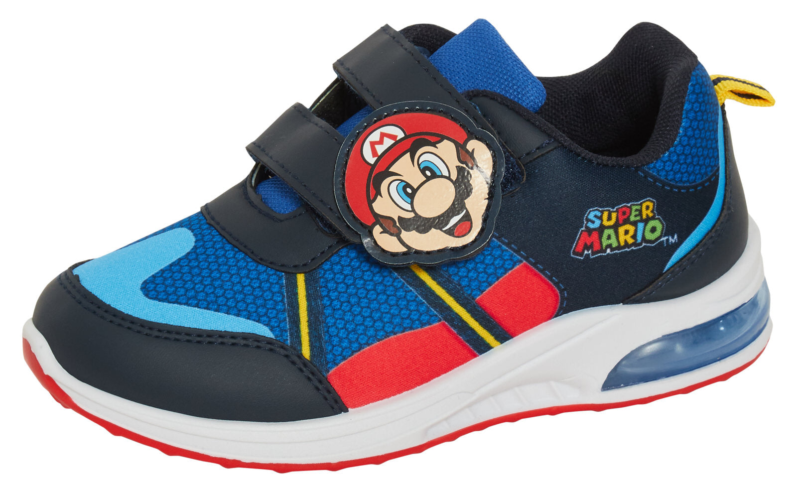 Boys Super Mario Brothers Light Up Trainers Kids Nintendo Flashing Lights Shoes