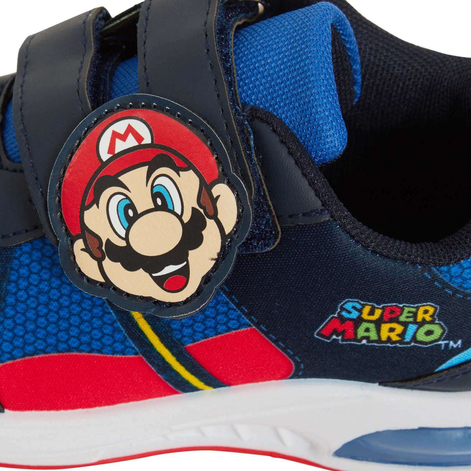 Boys Super Mario Brothers Light Up Trainers Kids Nintendo Flashing Lights Shoes