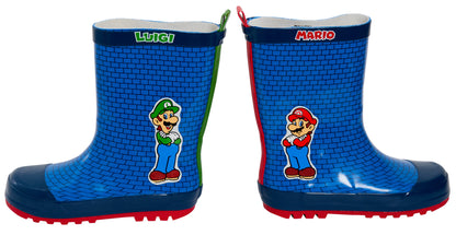 Boys Super Mario Brothers Rubber Wellington Boots Kid Nintendo Wellies Rain Shoe
