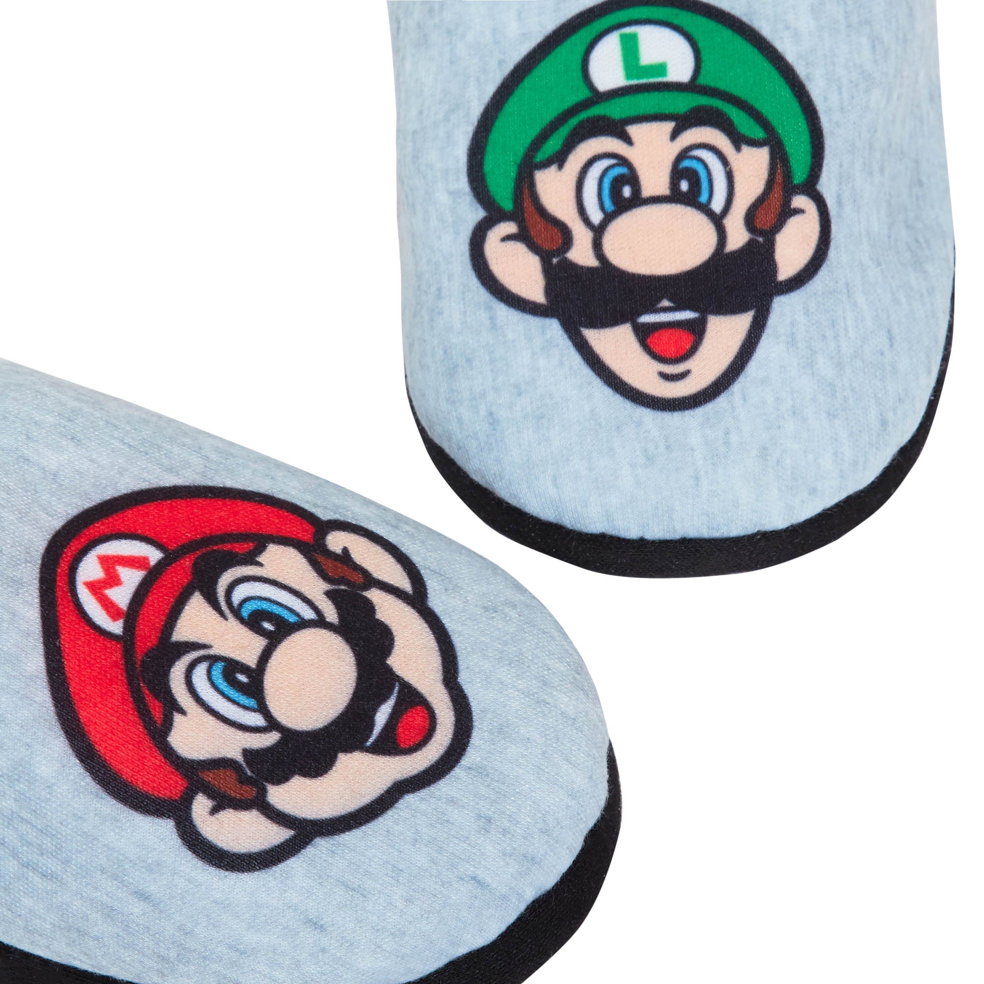 Boys Super Mario Slippers Kids Luigi Gaming Open Back Mules Slip On House Shoes