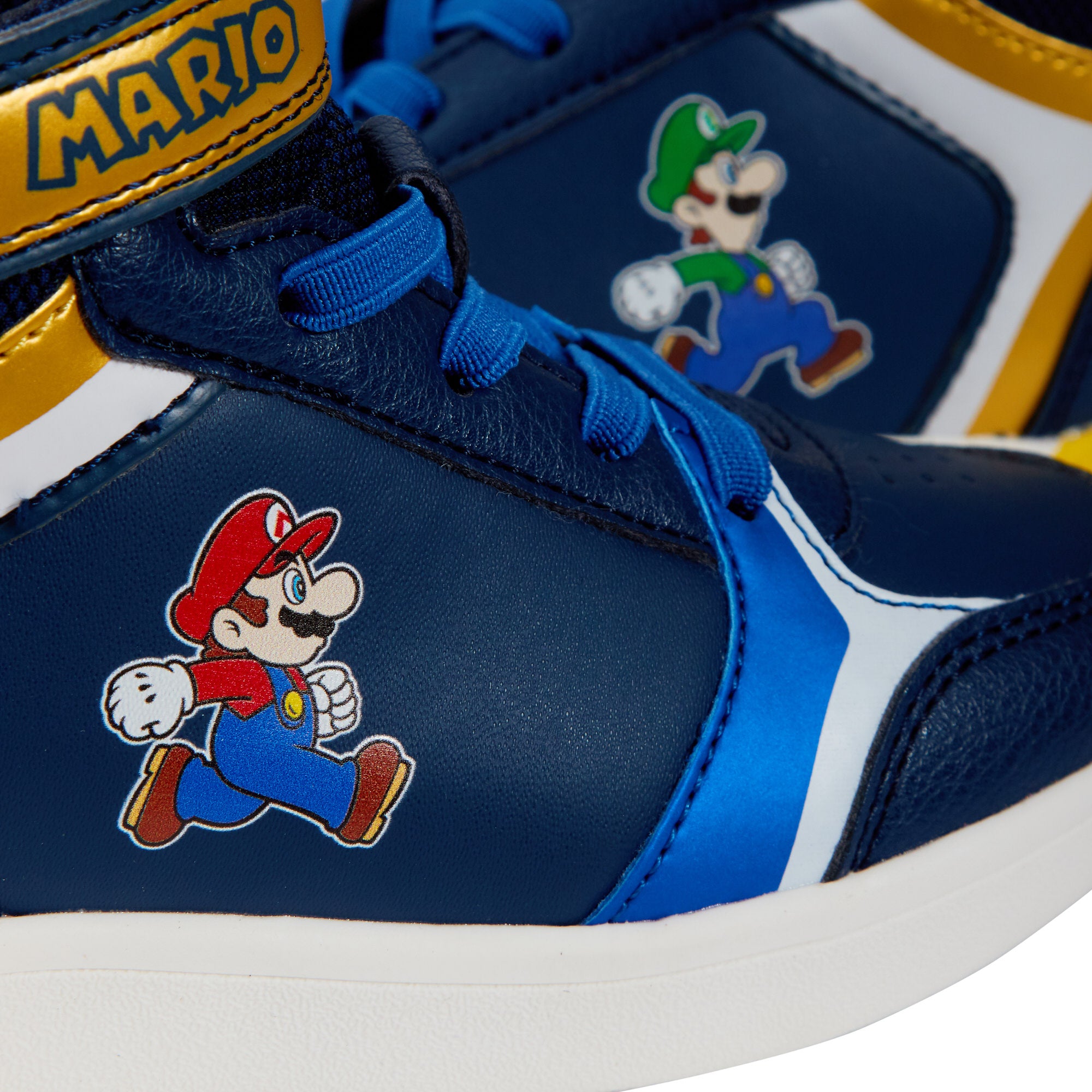 Super Mario Bros Hi Top Trainers with Lights Boys Light Up Sports Skate Shoes