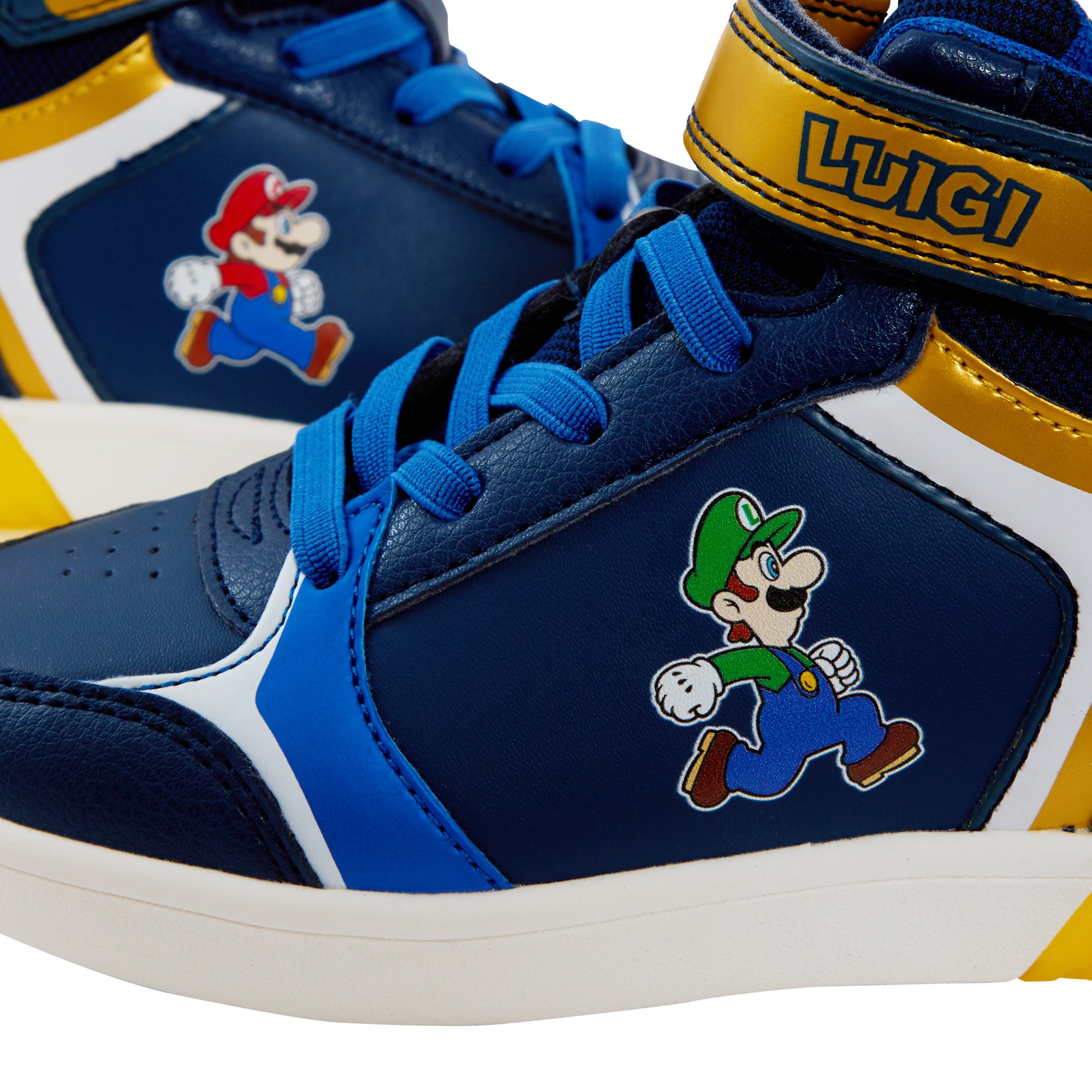 Super Mario Bros Hi Top Trainers with Lights Boys Light Up Sports Skate Shoes
