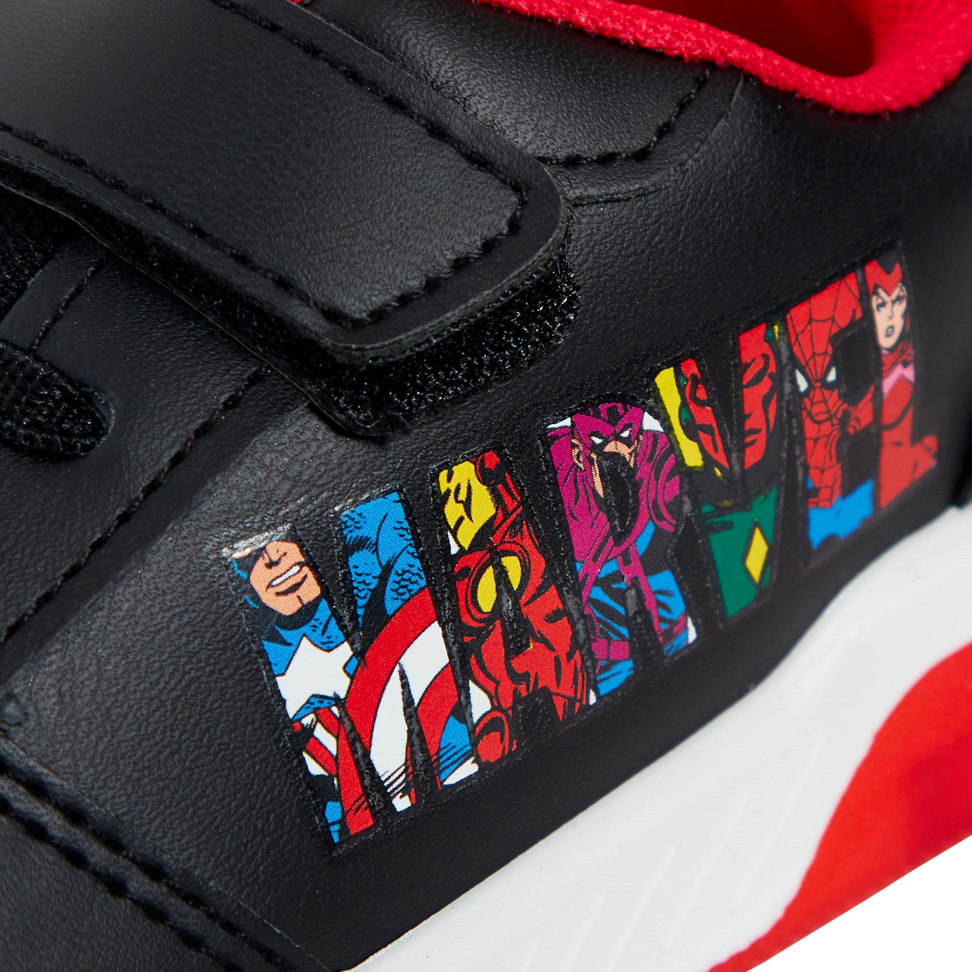 Marvel Comics Boys Trainers Kids Avengers Black Sports Shoes Casual Sneakers