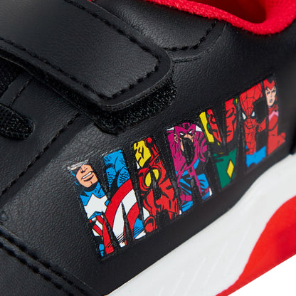 Marvel Comics Boys Trainers Kids Avengers Black Sports Shoes Casual Sneakers