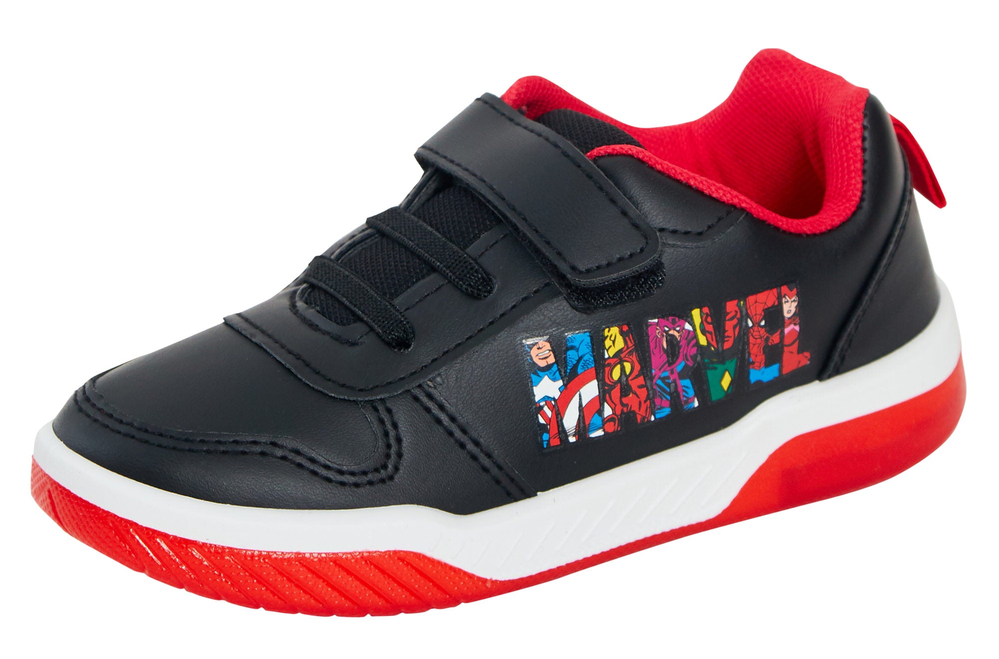 Marvel Comics Boys Trainers Kids Avengers Black Sports Shoes Casual Sneakers